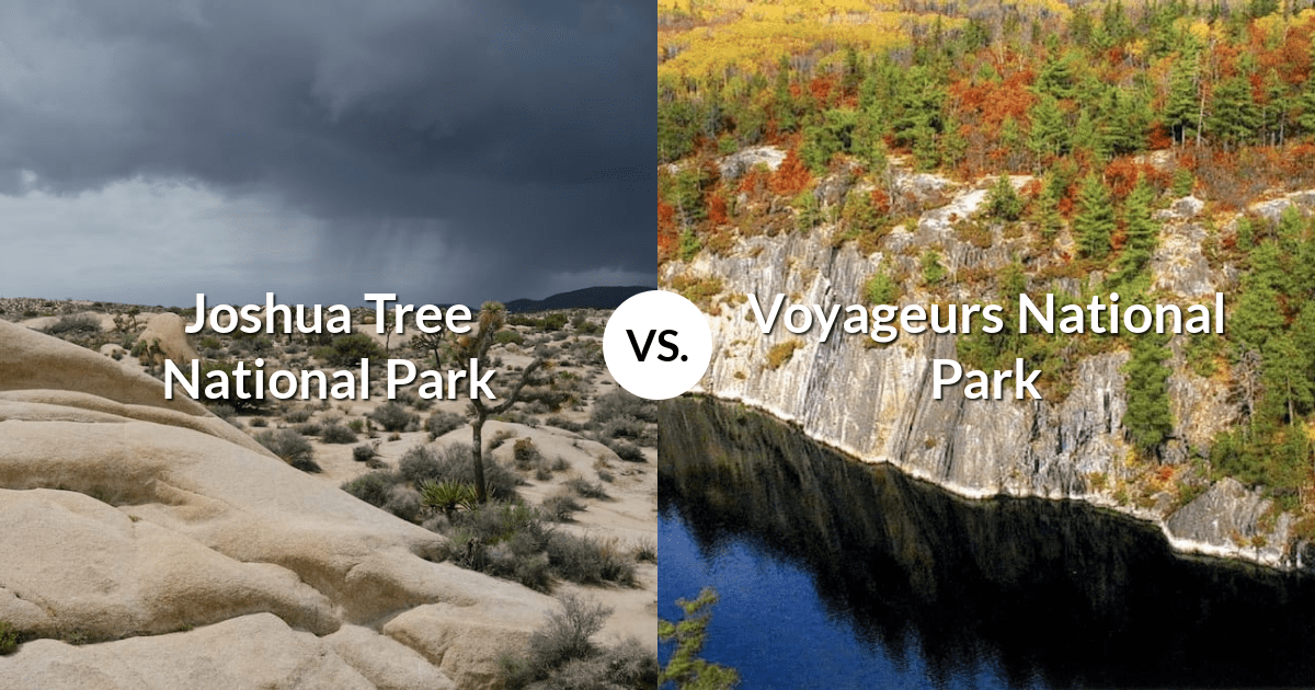 Joshua Tree National Park vs Voyageurs National Park